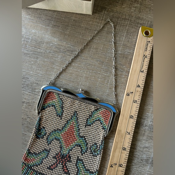 Vintage Whiting & Davis Art Deco Multi color Enameled Mesh Purse Bag RARE MINT - Picture 11 of 13